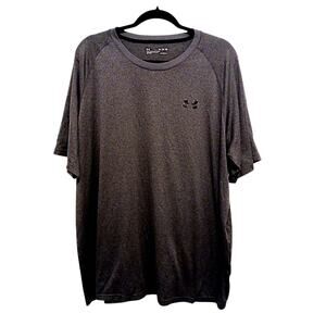 Under Armour HEAT GEAR Short Sleeve T-Shirt Sz 2XL Gray Athletic Loose Cooling